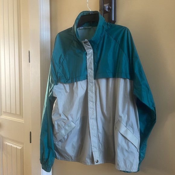 Vintage Outdoor Full Zip Retro Windbreaker Jacket Green Men’s XL With Pockets - Picture 10 of 12